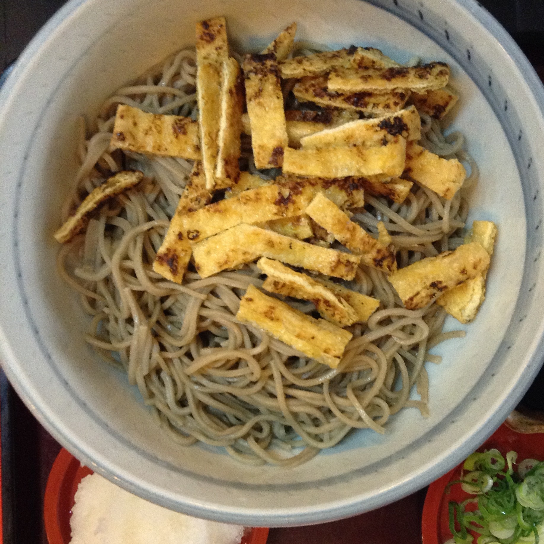 揚げおろし蕎麦を上から見た