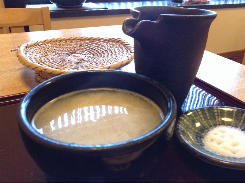 亀屋のそば湯